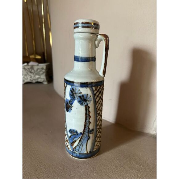 No Brand Other - Vintage hand, painted oil and vinegar Cruet bottle